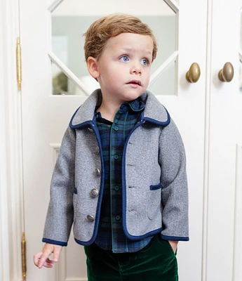 Edgehill Collection x Darby Fallon Clark Little Boys 2T-7 Gene Wool Blend Car Coat