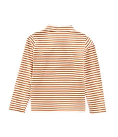 Edgehill Collection Little Boys 2T-7 Long Sleeve Classic Pima Stripe Polo Shirt