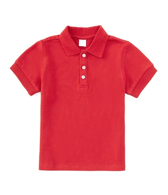 Edgehill Collection Little Boys 2T-7 Short Sleeve Button Front Collar Polo Shirt