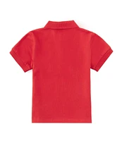 Edgehill Collection Little Boys 2T-7 Short Sleeve Button Front Collar Polo Shirt