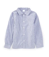 Edgehill Collection Little Boys 2T-7 Stripe Woven Button Front Top