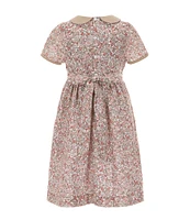 Edgehill Collection Little Girls 2T-6X Peter Pan Collar Floral Dress