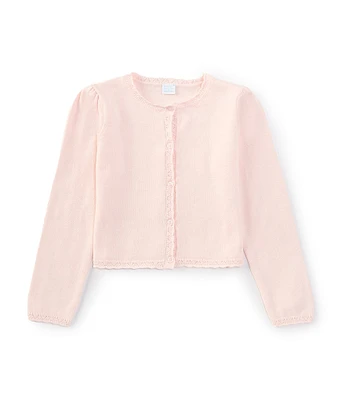 Edgehill Collection Little Girls 2T-6X Solid Cardigan