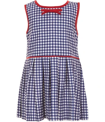 Edgehill Collection Little Girls Sleeveless Gingham Tennis Dress