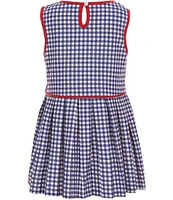 Edgehill Collection Little Girls Sleeveless Gingham Tennis Dress