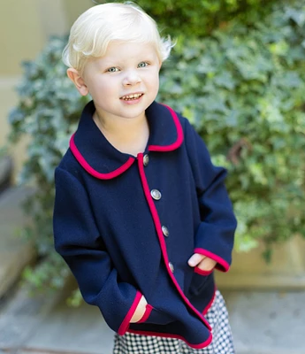 Edgehill Collection x Darby Fallon Clark Baby Boys 12-24 Months Grayson Button Front Wool Blend Car Coat