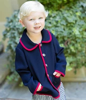 Edgehill Collection x Darby Fallon Clark Baby Boys 12-24 Months Grayson Button Front Wool Blend Car Coat