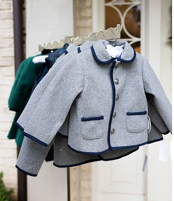 Edgehill Collection x Darby Fallon Clark Baby Boys 12-24 Months Gene Button Front Wool Blend Car Coat