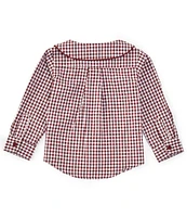 Edgehill Collection x Darby Fallon Clark Baby Boys 12-24 Months Wright Woven Gingham Button Front Shirt