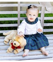 Edgehill Collection x Darby Fallon Clark Baby Girls 12-24 Months Wright Bodysuit & Plaid Bow Skirt Set