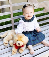 Edgehill Collection x Darby Fallon Clark Baby Girls 12-24 Months Wright Bodysuit & Plaid Bow Skirt Set