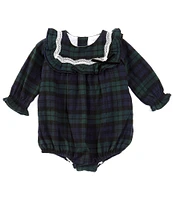 Edgehill Collection x Darby Fallon Clark Baby Girls 3-12 Months Autumn Plaid Romper