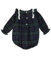 Edgehill Collection x Darby Fallon Clark Baby Girls 3-12 Months Autumn Plaid Romper