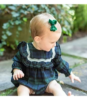 Edgehill Collection x Darby Fallon Clark Baby Girls 3-12 Months Autumn Plaid Romper