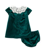 Edgehill Collection x Darby Fallon Clark Baby Girls 3-24 Months Leighton Velvet Dress