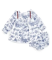 Edgehill Collection x Darby Fallon Clark Baby Girls 3-24 Months Ansley Toile Dress Set