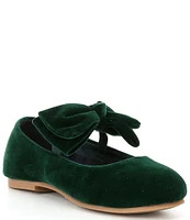 Edgehill Collection x Darby Fallon Clark Girls' Elizabeth Velvet Bow Mary Janes (Youth