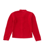 Edgehill Collection x Darby Fallon Clark Little Boys 2T-7 Tucker Pearl Stitch Sweater Cardigan