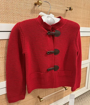 Edgehill Collection x Darby Fallon Clark Little Boys 2T-7 Tucker Pearl Stitch Sweater Cardigan