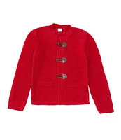 Edgehill Collection x Darby Fallon Clark Little Boys 2T-7 Tucker Pearl Stitch Sweater Cardigan