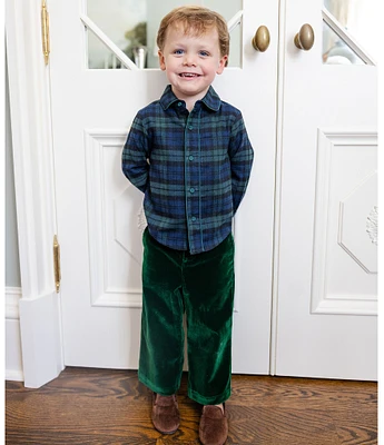 Edgehill Collection x Darby Fallon Clark Little Boys 2T-7 Tyler Plaid Woven Button-Front Shirt