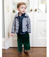 Edgehill Collection x Darby Fallon Clark Little Boys 2T-7 Tyler Plaid Woven Button-Front Shirt