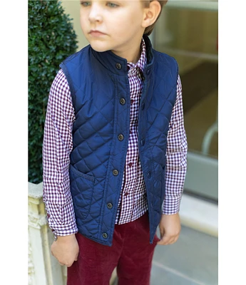 Edgehill Collection x Darby Fallon Clark Little Boys 2T-7 Ward Reversible Quilted Vest