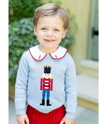 Edgehill Collection x Darby Fallon Clark Little Boys 2T-7 Nolan Toy Soldier Crew Neck Sweater