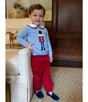 Edgehill Collection x Darby Fallon Clark Little Boys 2T-7 Nolan Toy Soldier Crew Neck Sweater