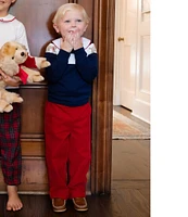 Edgehill Collection x Darby Fallon Clark Little Boys 2T-7 Rober Velvet Pants