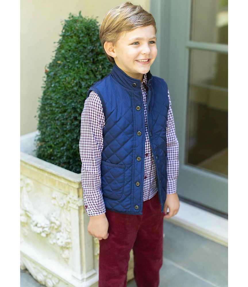 Edgehill Collection x Darby Fallon Clark Little Boys 2T-7 Wright Woven Gingham Button-Front Shirt