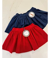 Edgehill Collection x Darby Fallon Clark Little Girls 2T-6X Gogo Velvet Pull-On Skirt