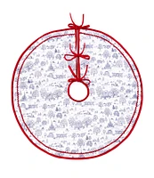 Edgehill Collection x Darby Fallon Clark Toile Reversible 29#double; Diameter Tree Skirt