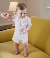 Edgehill Collection x Kristin Ellen Hockman Baby Boys 3-24 Month Otto Linen Sailor Shorts Set