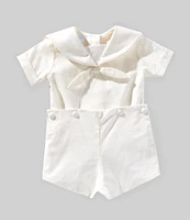 Edgehill Collection x Kristin Ellen Hockman Baby Boys 3-24 Month Otto Linen Sailor Shorts Set