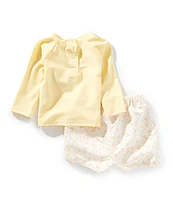 Edgehill Collection x Kristin Ellen Hockman Baby Boys 3-24 Months Archie Solid Rashguard & Floral Print Swim Trunks Set