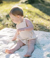 Edgehill Collection x Kristin Ellen Hockman Baby Boys Newborn-24 Months Alfie Tan Gingham Sunsuit Bubble
