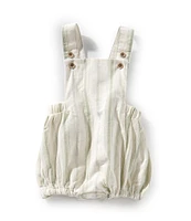 Edgehill Collection x Kristin Ellen Hockman Baby Boys Newborn-24 Months Hugo Green Stripe Linen Sunsuit Bubble