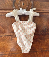 Edgehill Collection x Kristin Ellen Hockman Baby Girls 3-24 Month Sybil Square Neck Floral One-Piece Swimsuit