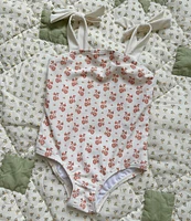Edgehill Collection x Kristin Ellen Hockman Baby Girls 3-24 Month Sybil Square Neck Floral One-Piece Swimsuit