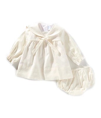Edgehill Collection x Kristin Ellen Hockman Baby Girls 3-24 Months Astrid Linen Sailor Dress