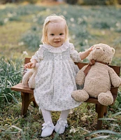 Edgehill Collection x Kristin Ellen Hockman Baby Girls 3-24 Months Edie Ruffle Collar Long Sleeve Sunflower Dress