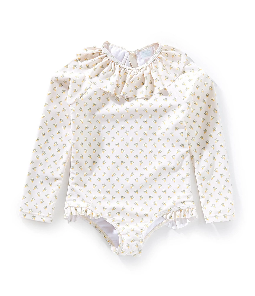 Edgehill Collection x Kristin Ellen Hockman Baby Girls 3-24 Months Greta Yellow Floral One-Piece Swimsuit