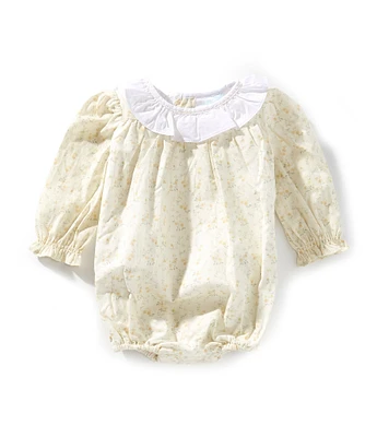 Edgehill Collection x Kristin Ellen Hockman Baby Girls Newborn-24 Months Ellen Long Sleeve Floral Bubble