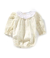 Edgehill Collection x Kristin Ellen Hockman Baby Girls Ellen Long Sleeve Floral Bubble