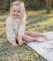 Edgehill Collection x Kristin Ellen Hockman Baby Girls Ellen Long Sleeve Floral Bubble