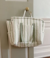 Edgehill Collection x Kristin Ellen Hockman Leo Green Stripe Weekender Bag