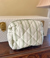 Edgehill Collection x Kristin Ellen Hockman Leo Green Stripe Weekender Bag