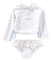 Edgehill Collection x Kristin Ellen Hockman Little Girls 2T-6X Elsie Sunflower Print 2-Piece Swimsuit