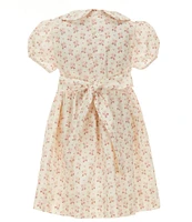 Edgehill Collection x Kristin Ellen Hockman Little Girls 2T-6X Beatrice Coral Sunflower Dress
